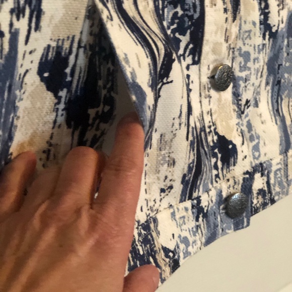 Christopher & Banks multi blue Jean jacket - Picture 3 of 5